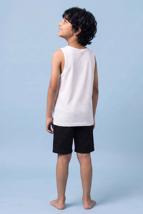 Lee Cooper Boys Solid Vest (Pack of 2) - Bright White — image 4